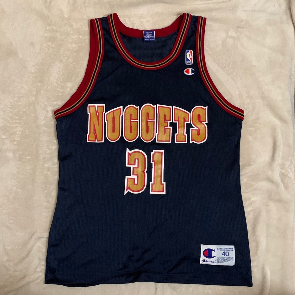 Nick Van Exel Denver Nuggets Champion Jersey Vintage NBA